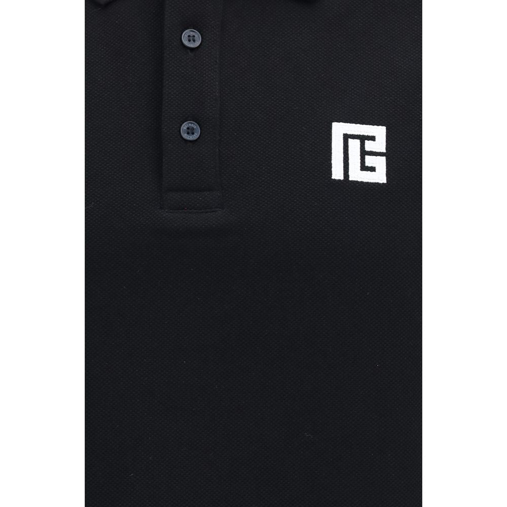 Balmain Schwarzes Baumwoll-Poloshirt