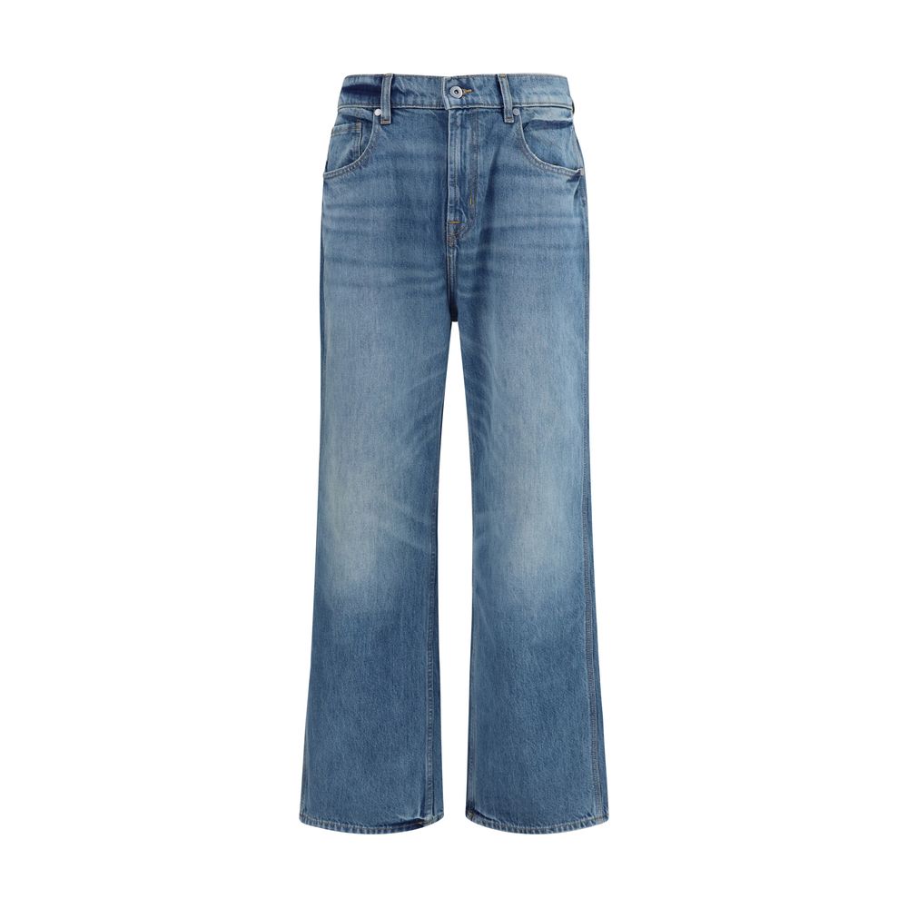 7FOR Blaue Baumwolljeans im Relaxed Fit