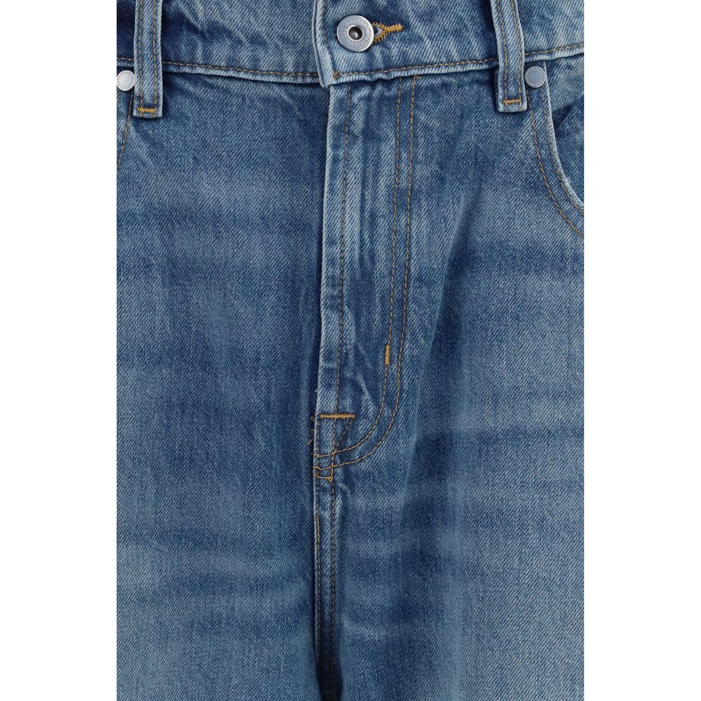 7FOR Blaue Baumwolljeans im Relaxed Fit
