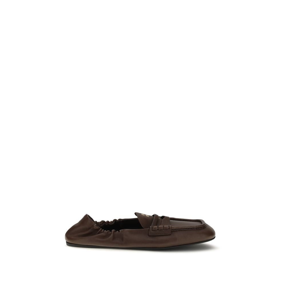 Miu Miu Braune Lammleder-Loafer Ovis Aries Aries