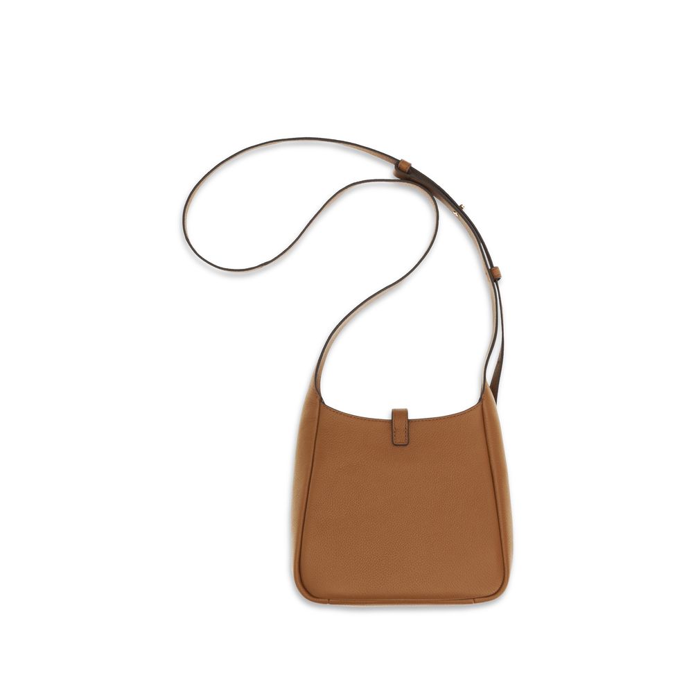 Tory Burch Braune Kalbsleder Bos Taurus Schultertasche