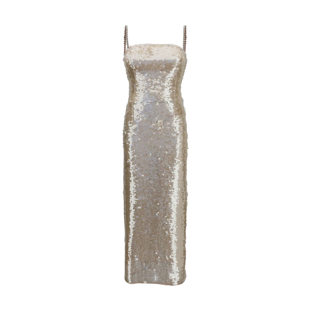 Nissa Gold-Nylon-Cocktailkleid