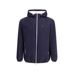 Brunello Cucinelli Blaue Shell-Jacke aus Polyamid