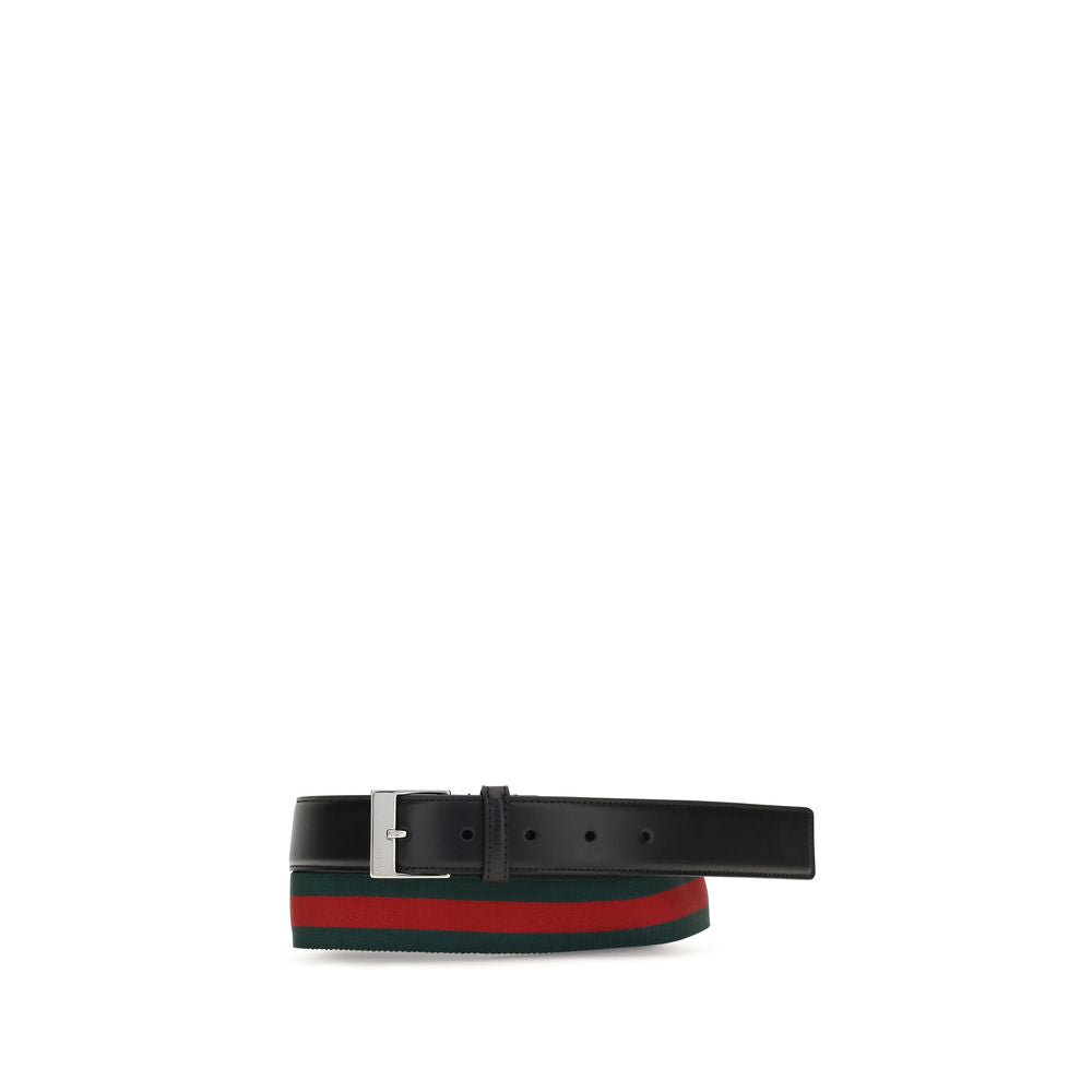 Gucci Schwarzer Kalbsleder Bos Taurus Regular Gürtel