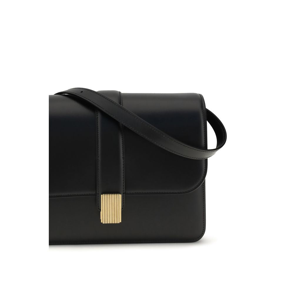 Khaite Schwarze Bos Taurus Kalbsleder Schultertasche