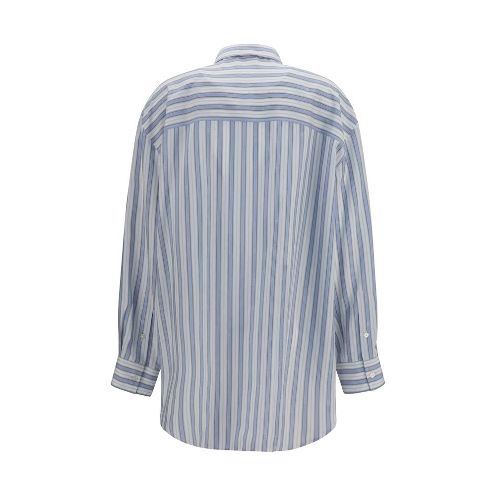 Gucci Blaues Seidenhemd