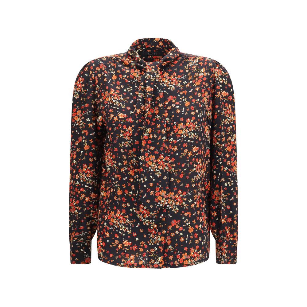Gucci Mehrfarbiges Seidenhemd mit Muster