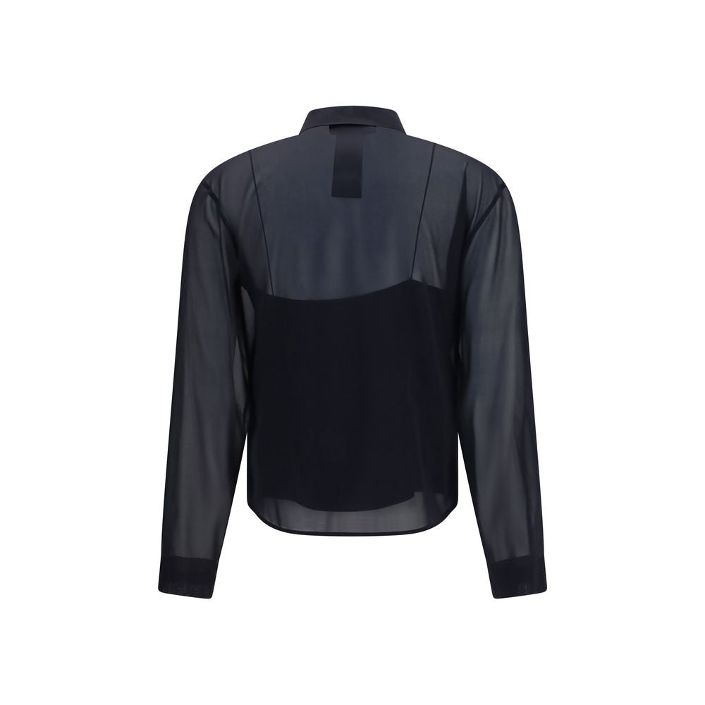 Gucci Schwarzes Seidenhemd