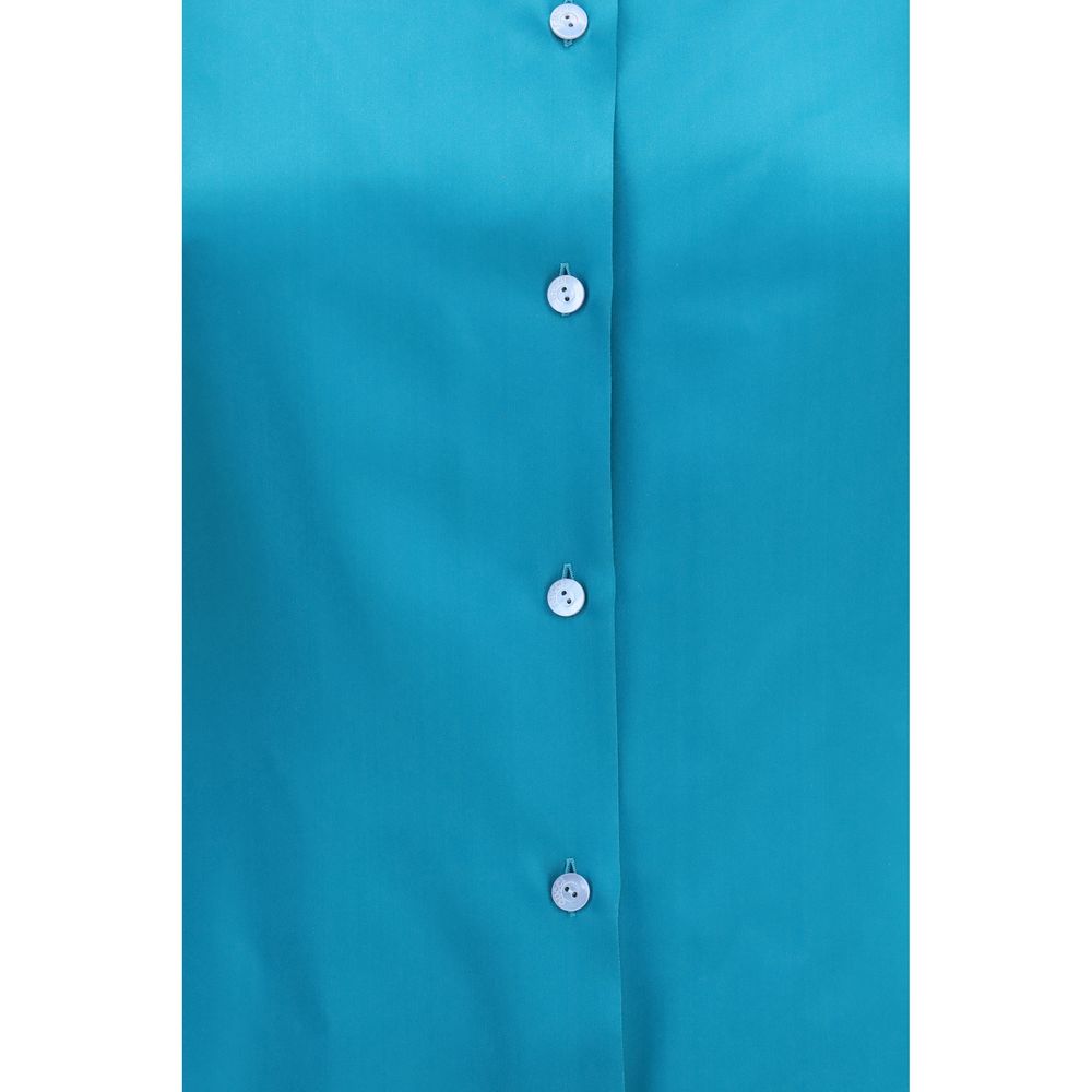 Gucci Blaues Seidenhemd