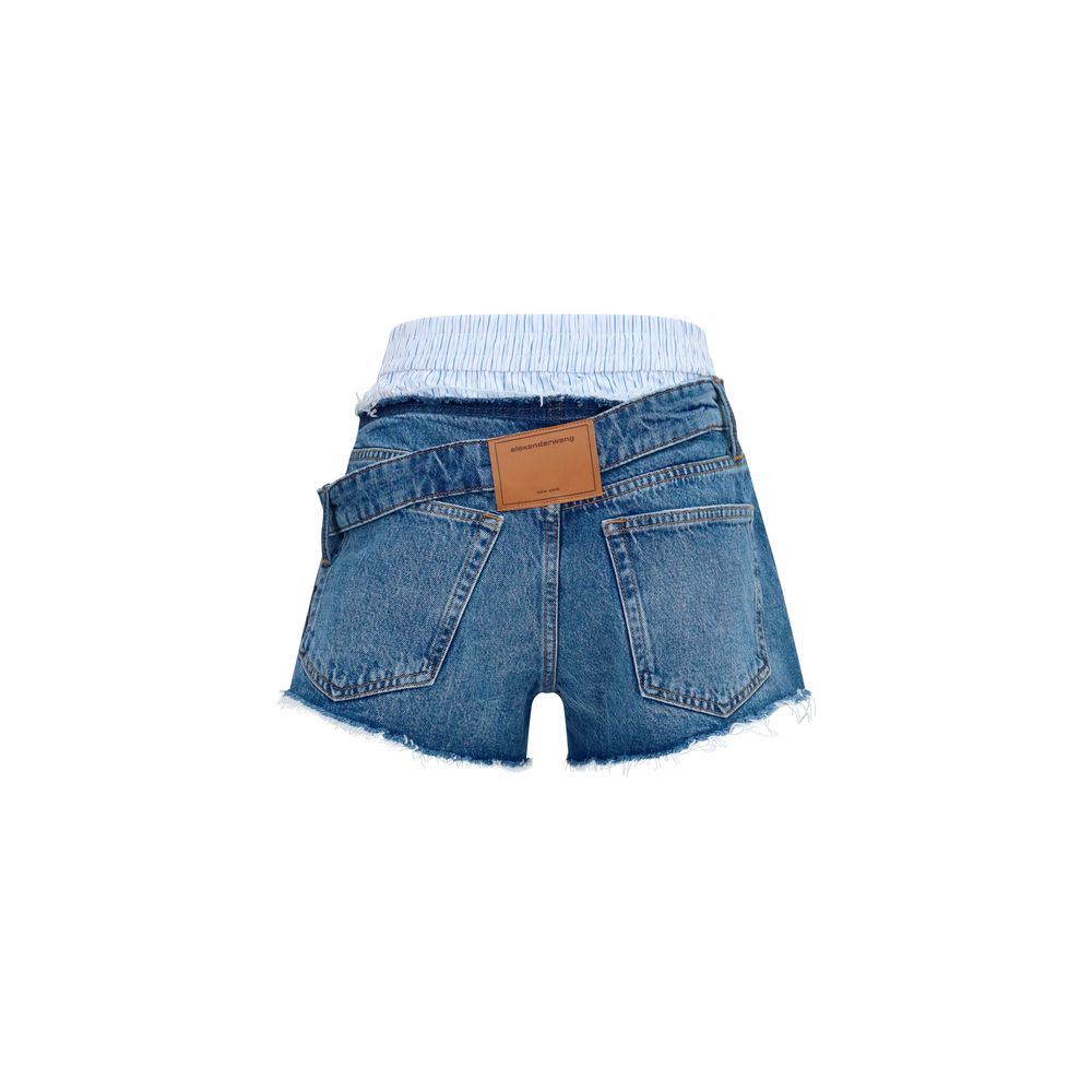 Alexander Wang Blaue Jeans-Shorts