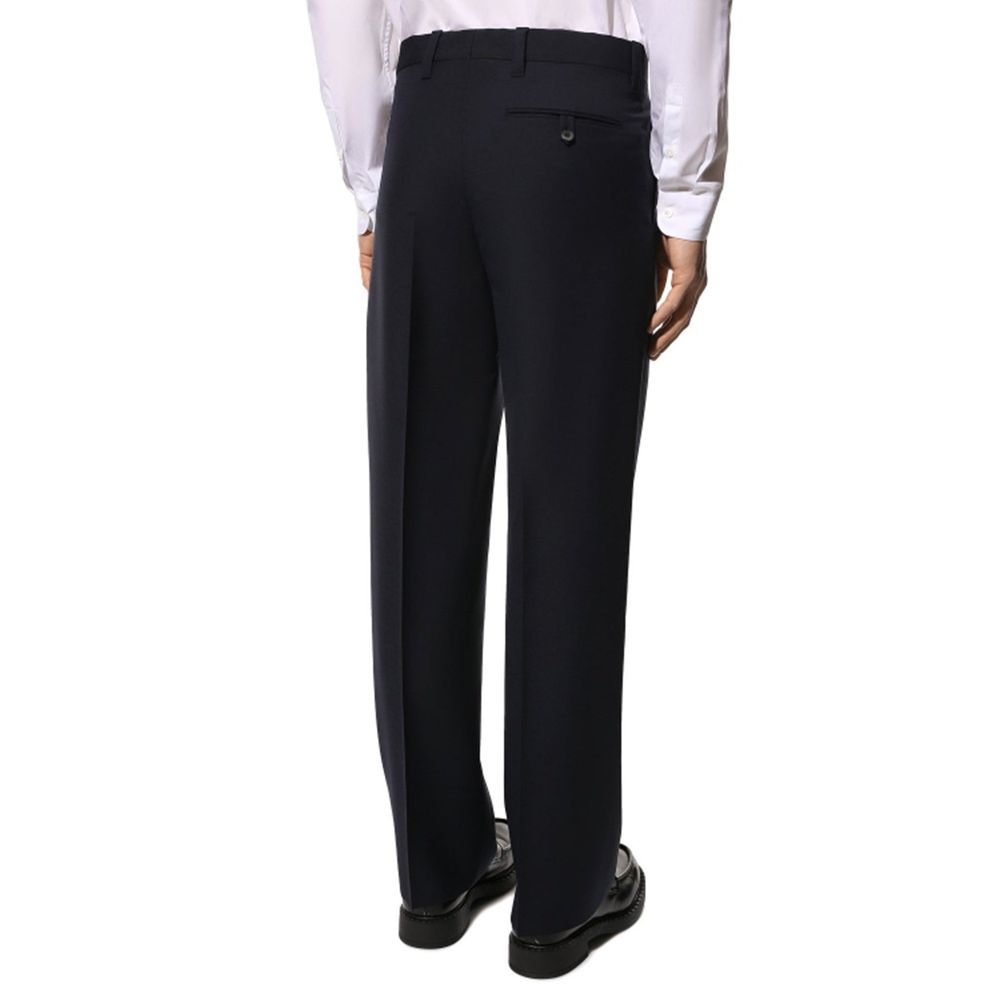Prada Elegante blaue Woll-Hose