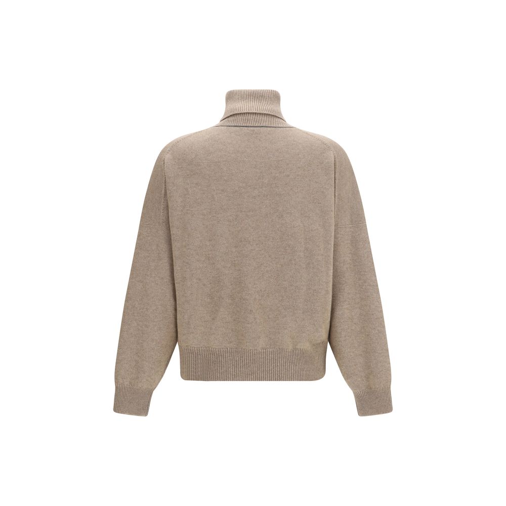 Brunello Cucinelli Brauner Kaschmir-Rollkragenpullover