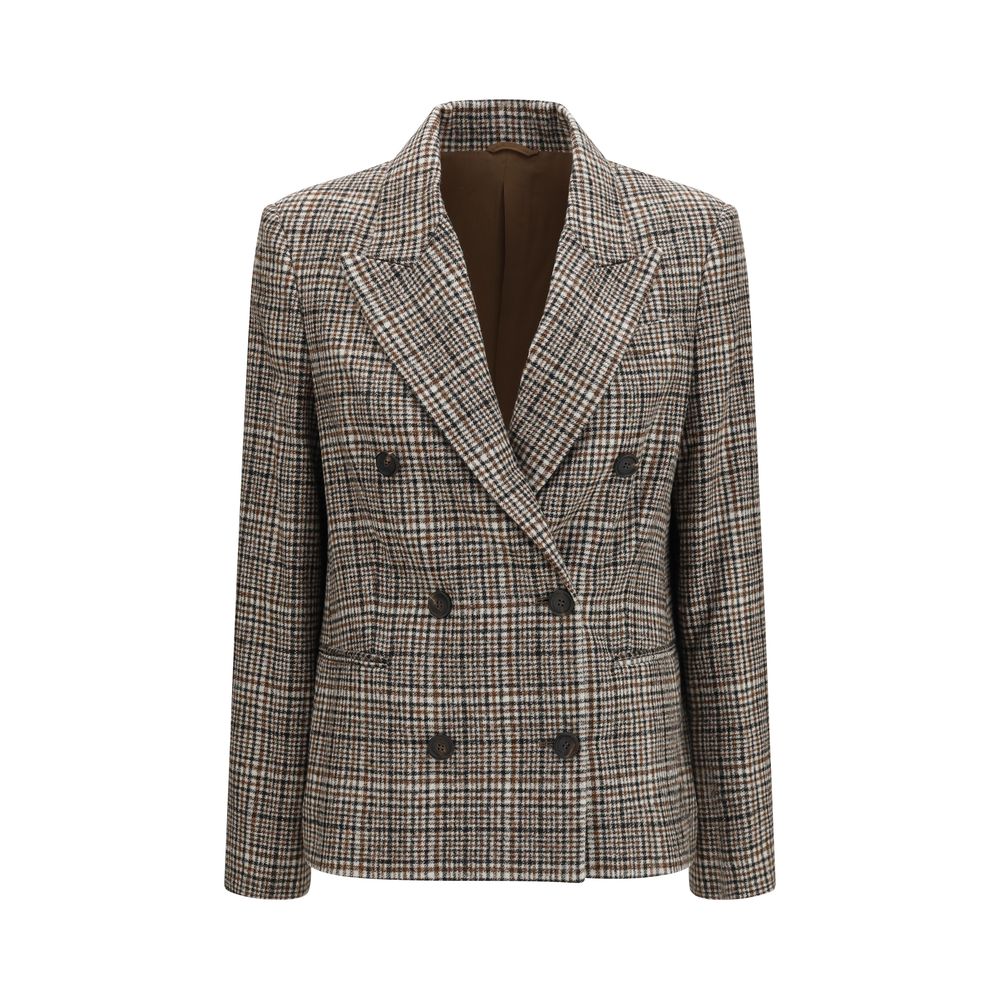 Brunello Cucinelli Mehrfarbige Jacke aus Alpaka Vicugna Pacos