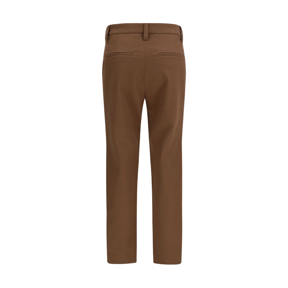 Brunello Cucinelli Braune Freizeithose aus Elasthan
