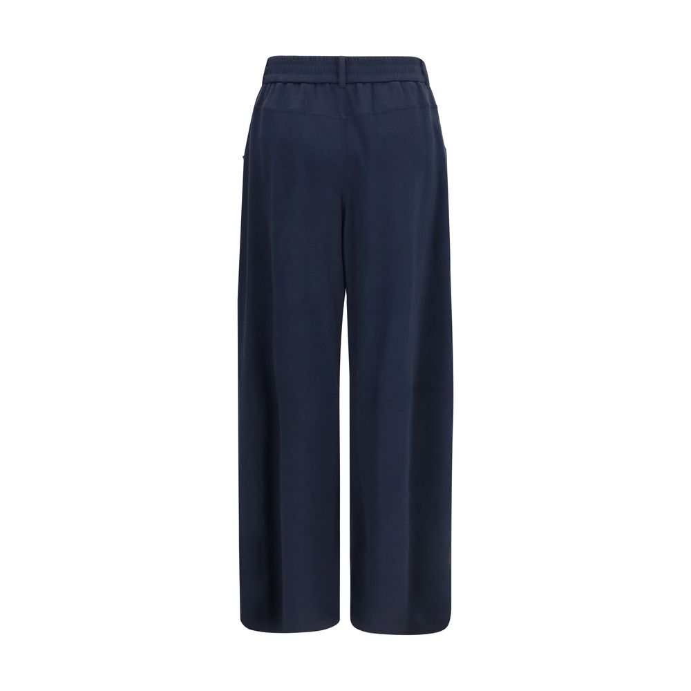 Brunello Cucinelli Blaue Baumwoll-Freizeithose