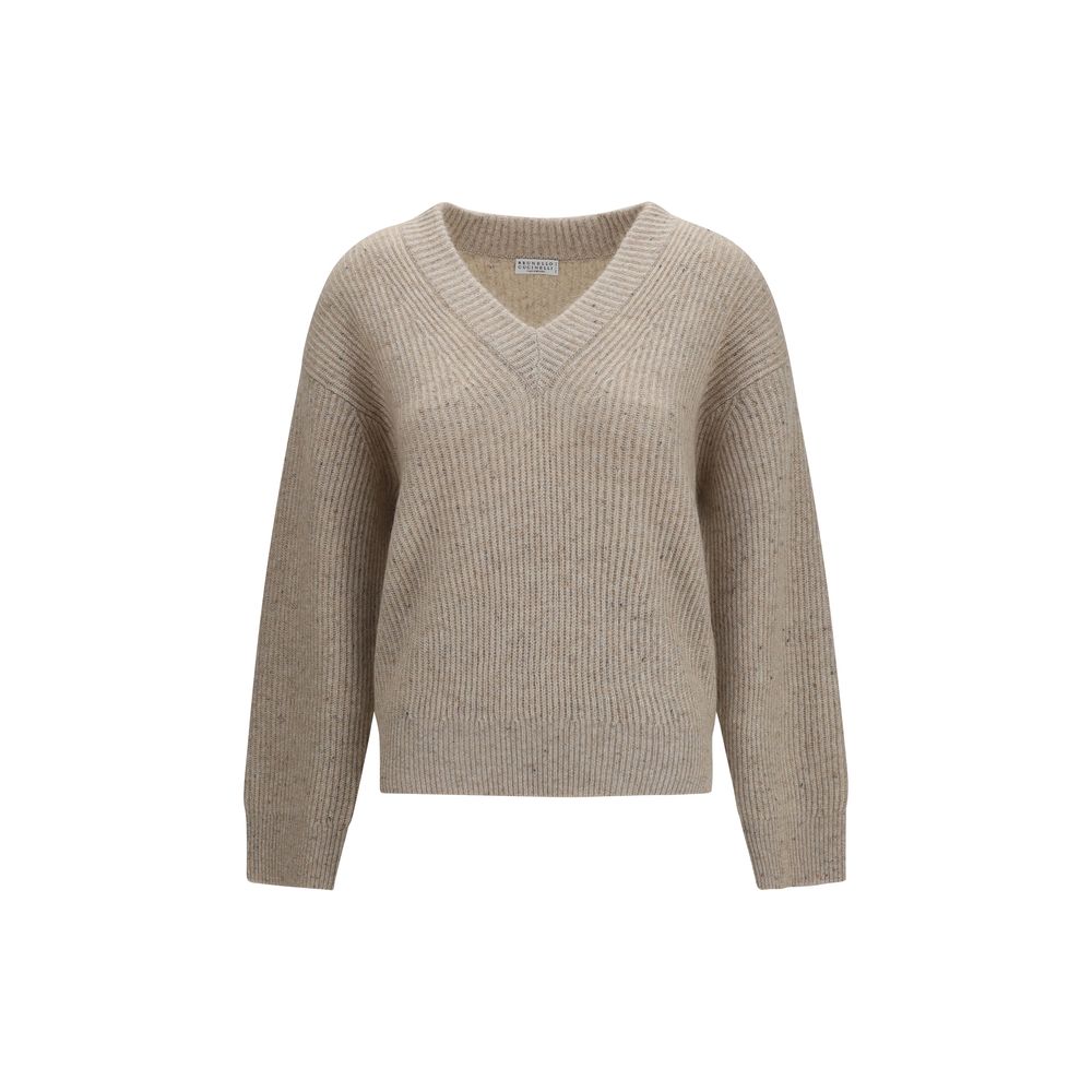 Brunello Cucinelli Beige Kaschmir-Sweatshirt