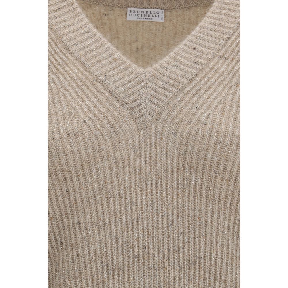 Brunello Cucinelli Beige Kaschmir-Sweatshirt