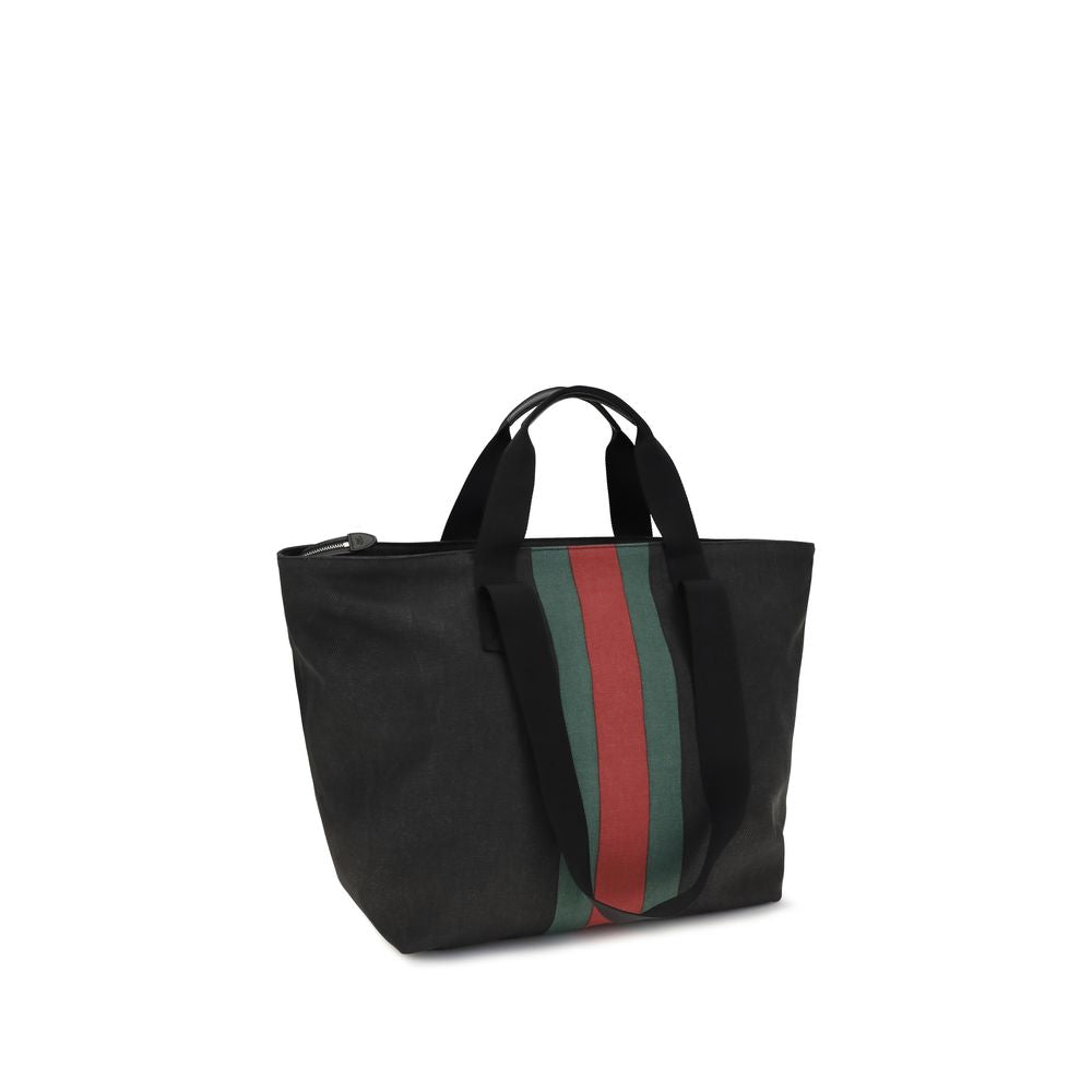 Gucci Schwarze Stoffhandtasche