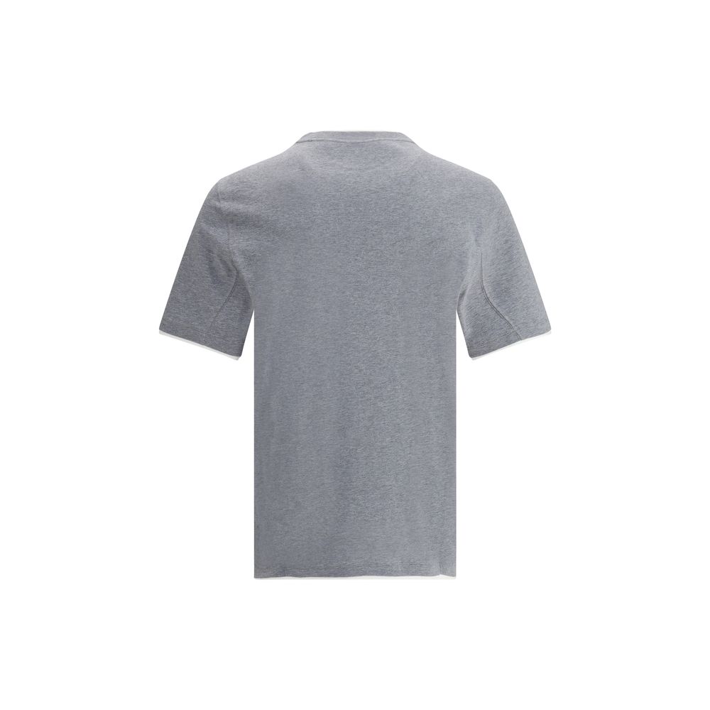Brunello Cucinelli Graues Baumwoll-T-Shirt