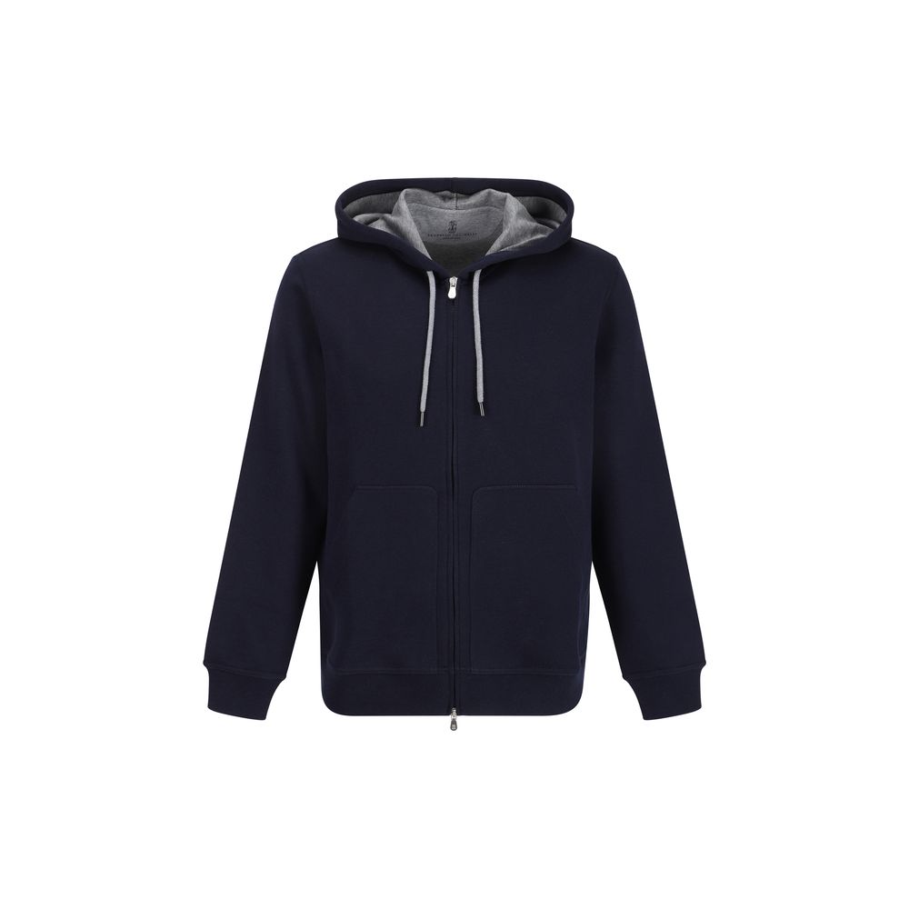 Brunello Cucinelli Blauer Baumwoll-Sweatshirt