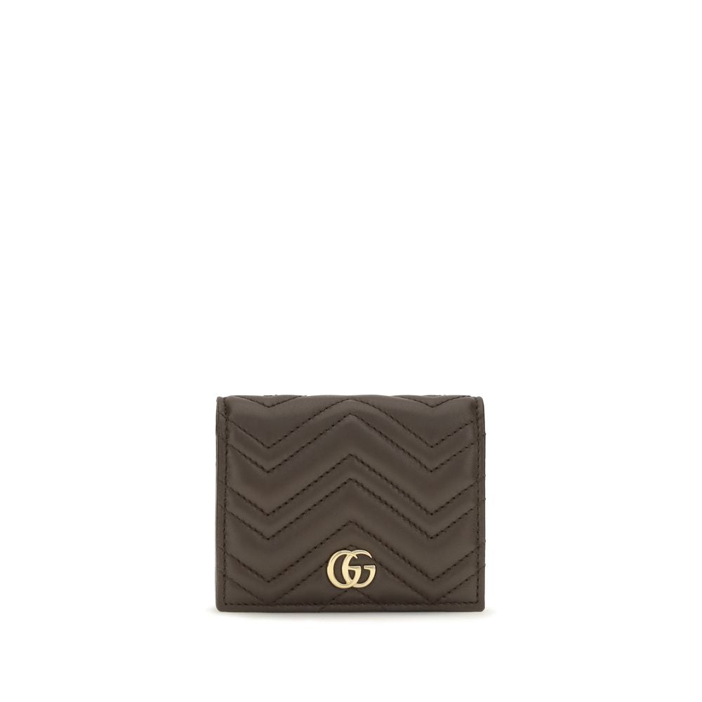 Gucci Braune Kalbsleder Bos Taurus Geldbörse