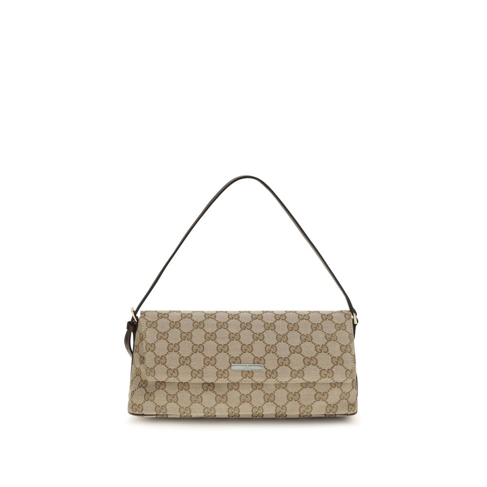 Gucci Braune Stoffhandtasche