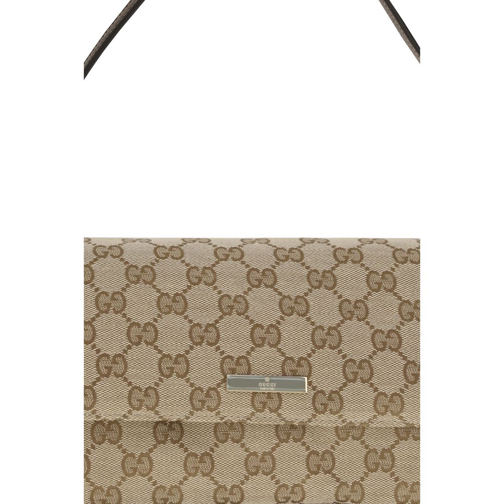 Gucci Braune Stoffhandtasche