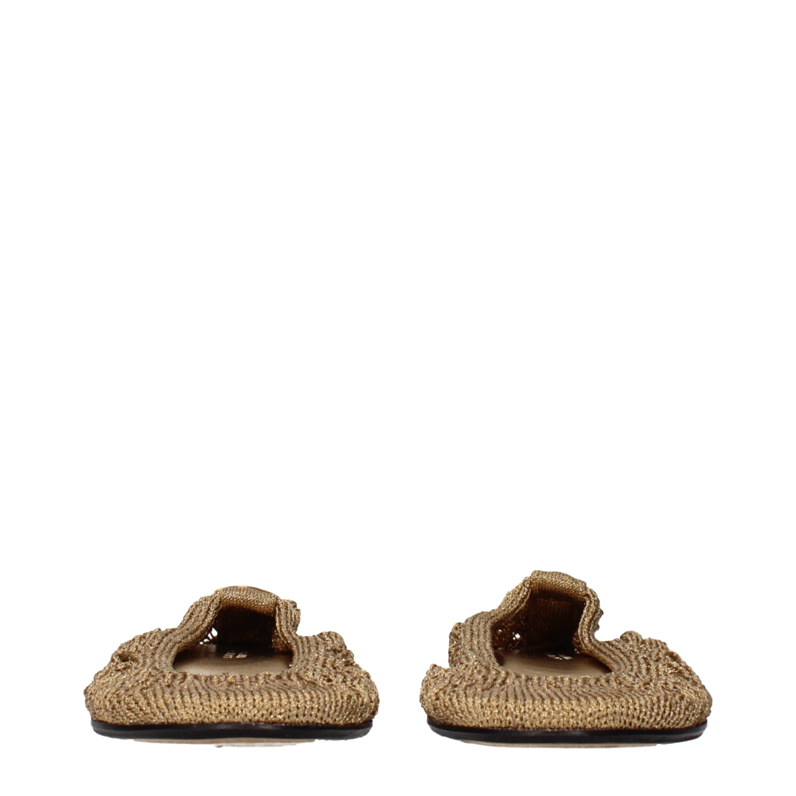 Isabel Marant Ballerinas aus goldenem Stoff