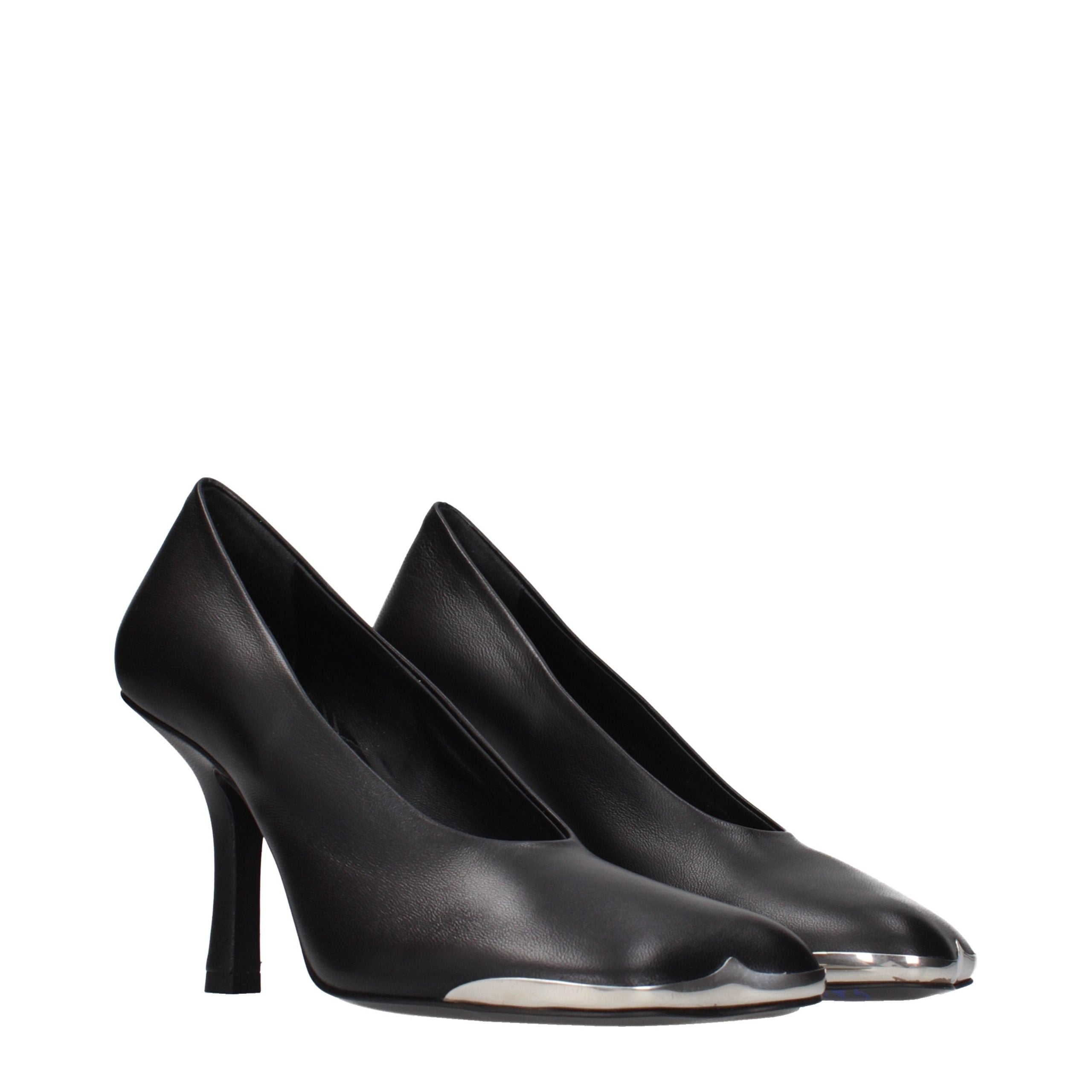 Burberry Schwarze Leder Pumps mit hohem Absatz