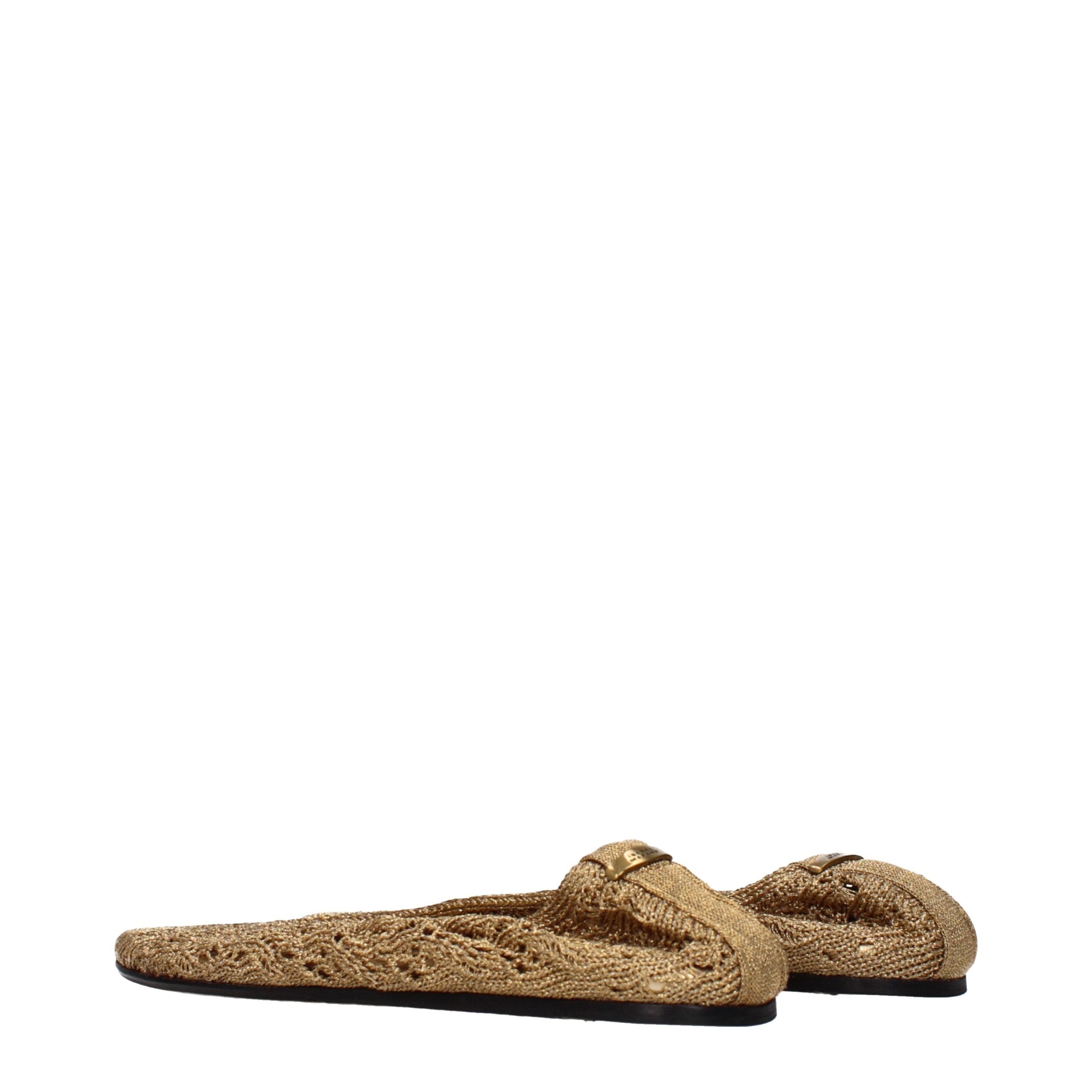 Isabel Marant Ballerinas aus goldenem Stoff