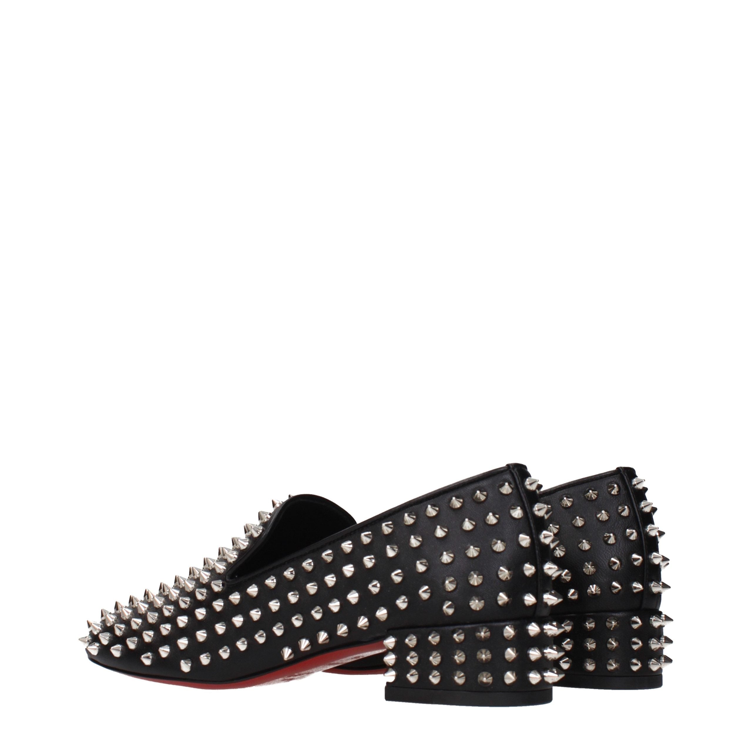 Christian Louboutin Schwarze Leder Loafer zum Hineinschlüpfen