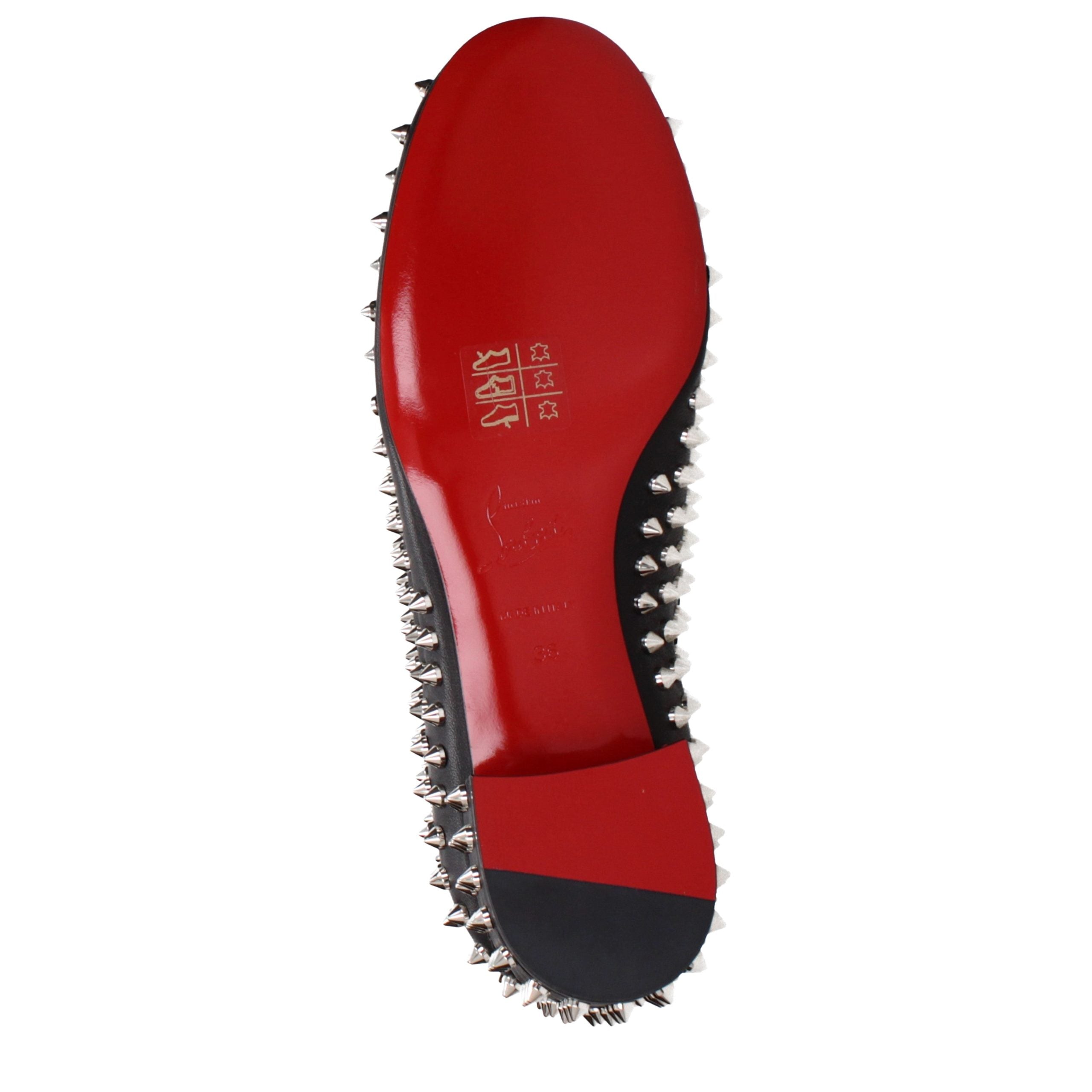 Christian Louboutin Schwarze Leder Loafer zum Hineinschlüpfen