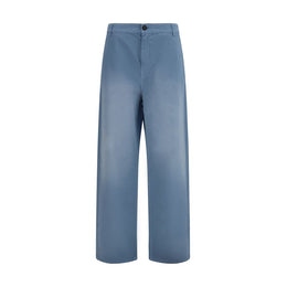 Miu Miu Blaue Baumwoll-Freizeithose