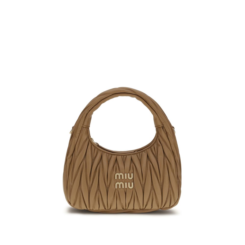 Miu Miu Beige Lamm Ovis Aries Aries Schultertasche