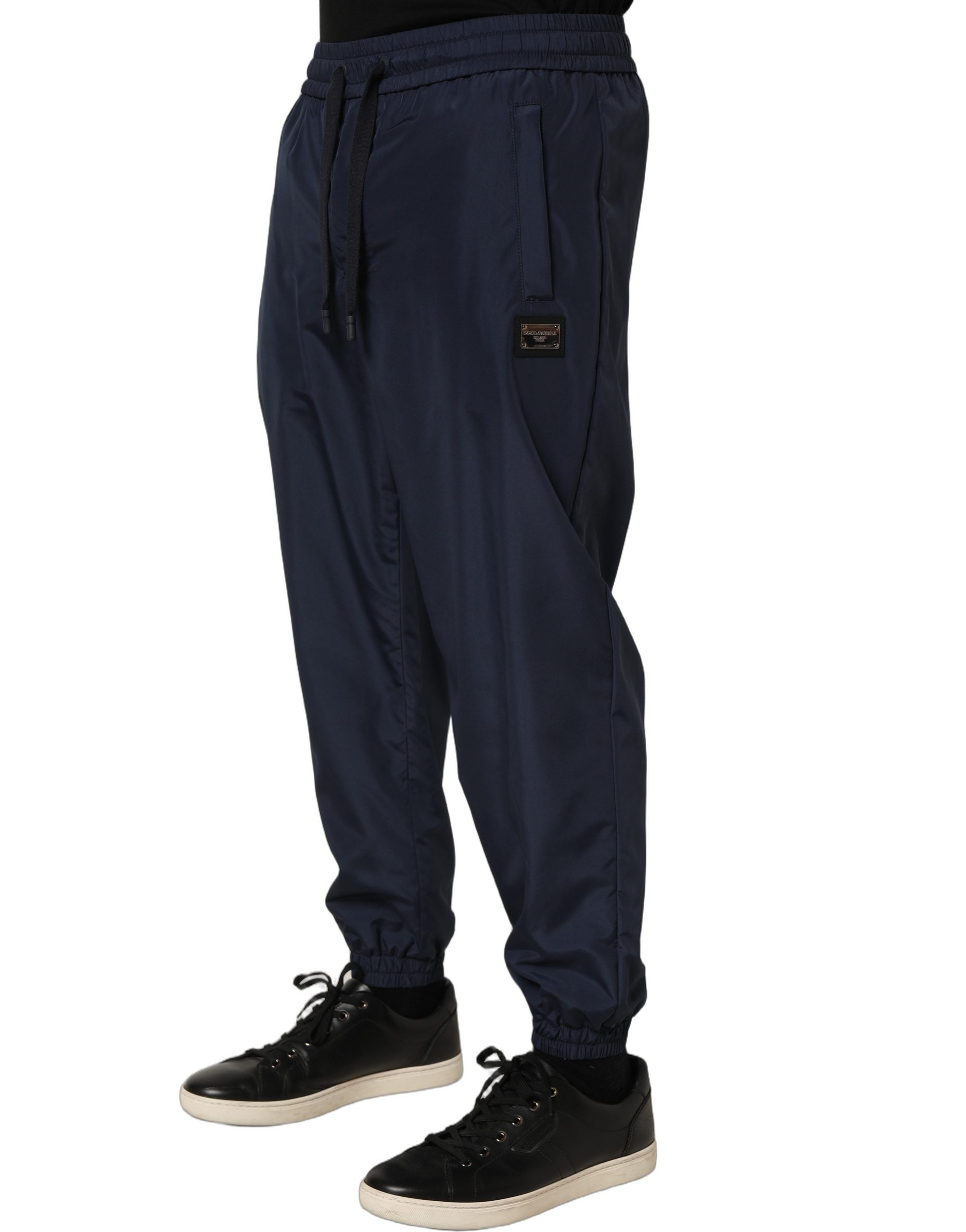 Dolce & Gabbana Dunkelblaue Jogginghose aus Polyester