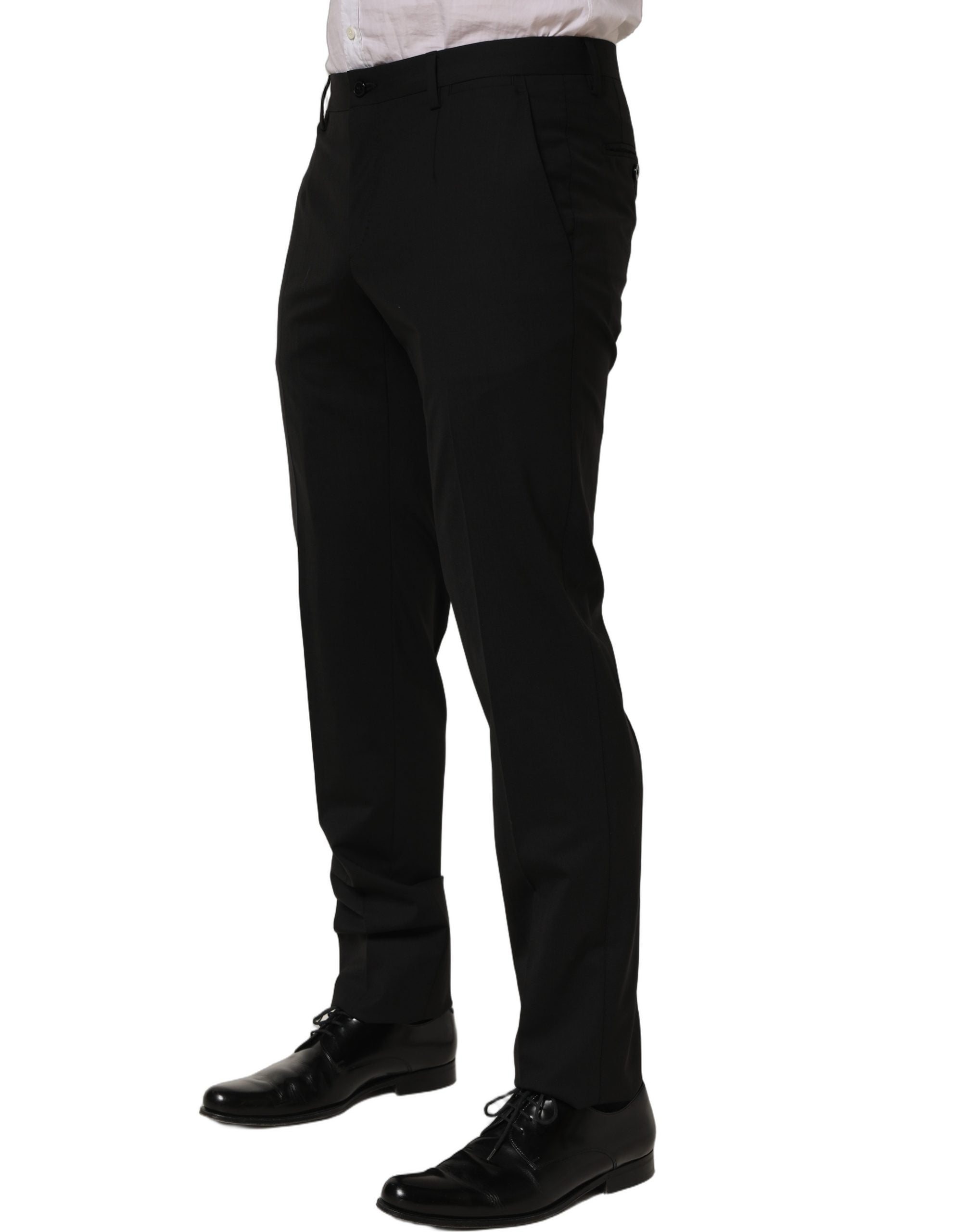 Dolce & Gabbana Schwarze Woll-Röhrenhose für Herren