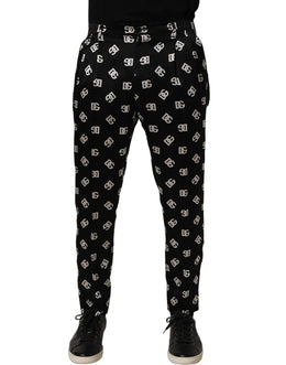 Dolce & Gabbana Schwarze Seiden-Röhrenhose für Herren
