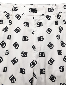 Dolce & Gabbana Weiße Skinny Fit Anzughose mit Logo für Herren