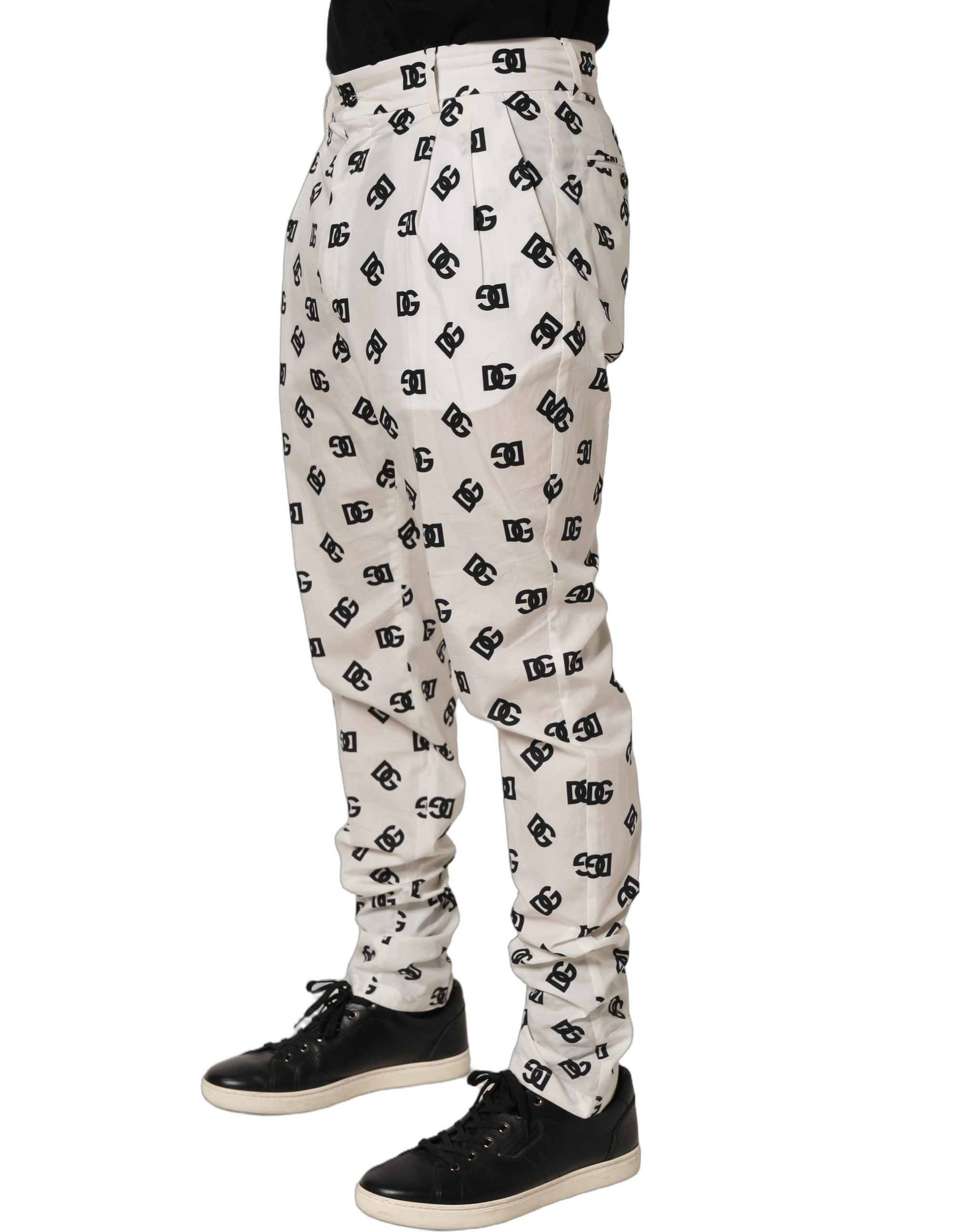 Dolce & Gabbana Weiße Skinny Fit Anzughose mit Logo für Herren