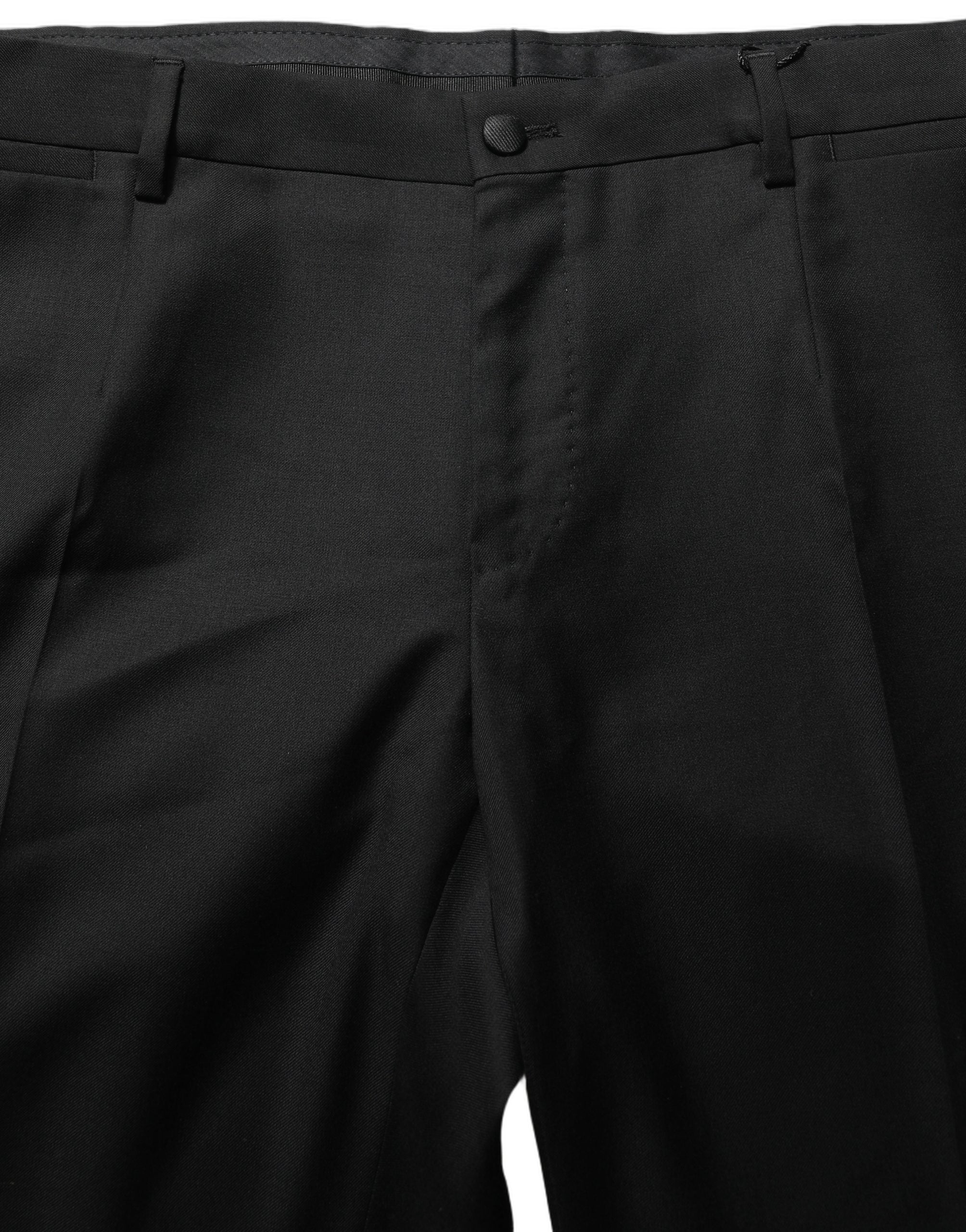 Dolce & Gabbana Schwarze Skinny Fit Woll-Anzughose