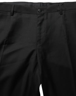 Dolce & Gabbana Schwarze Skinny Fit Woll-Anzughose