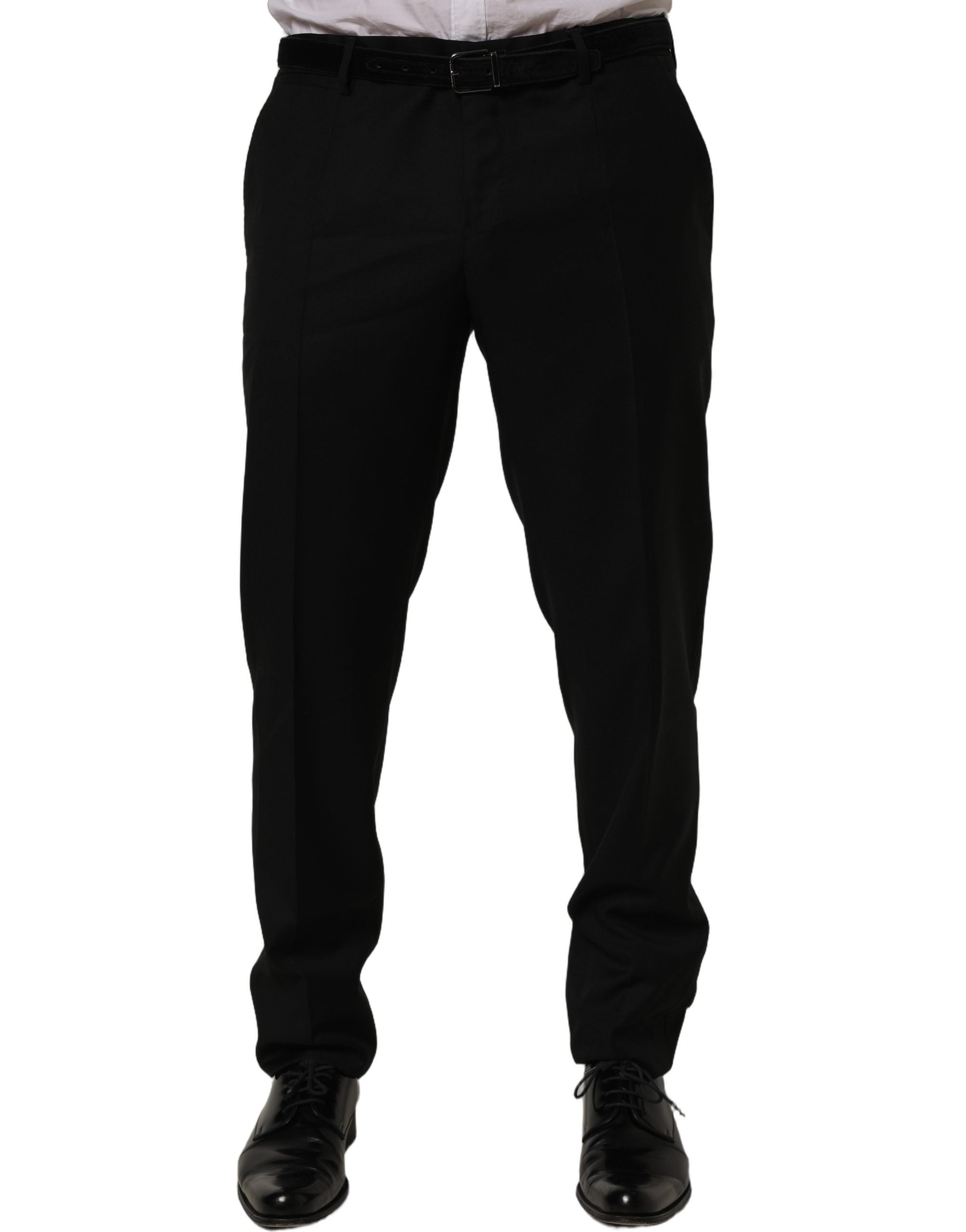 Dolce & Gabbana Schwarze Skinny Fit Woll-Anzughose