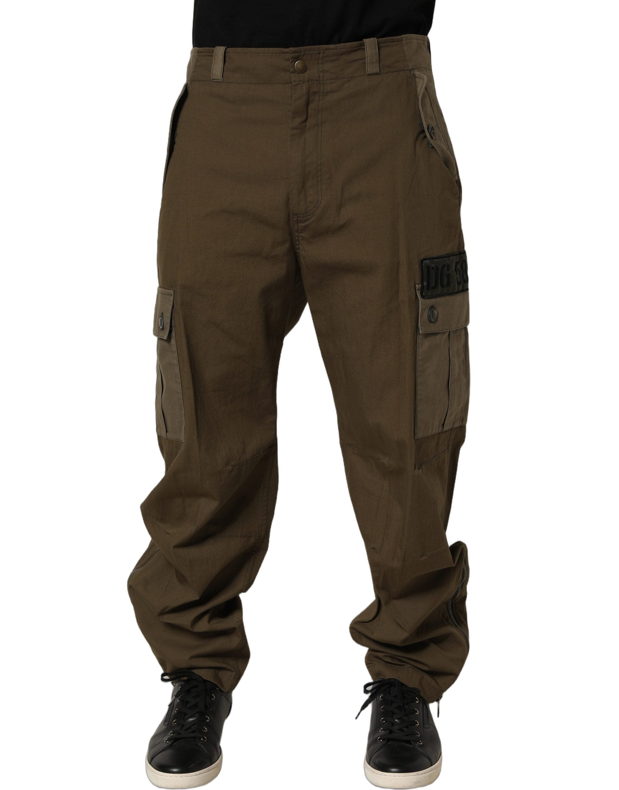 Dolce & Gabbana Braune Cargohose mit geradem Bein und mittlerer Leibhöhe