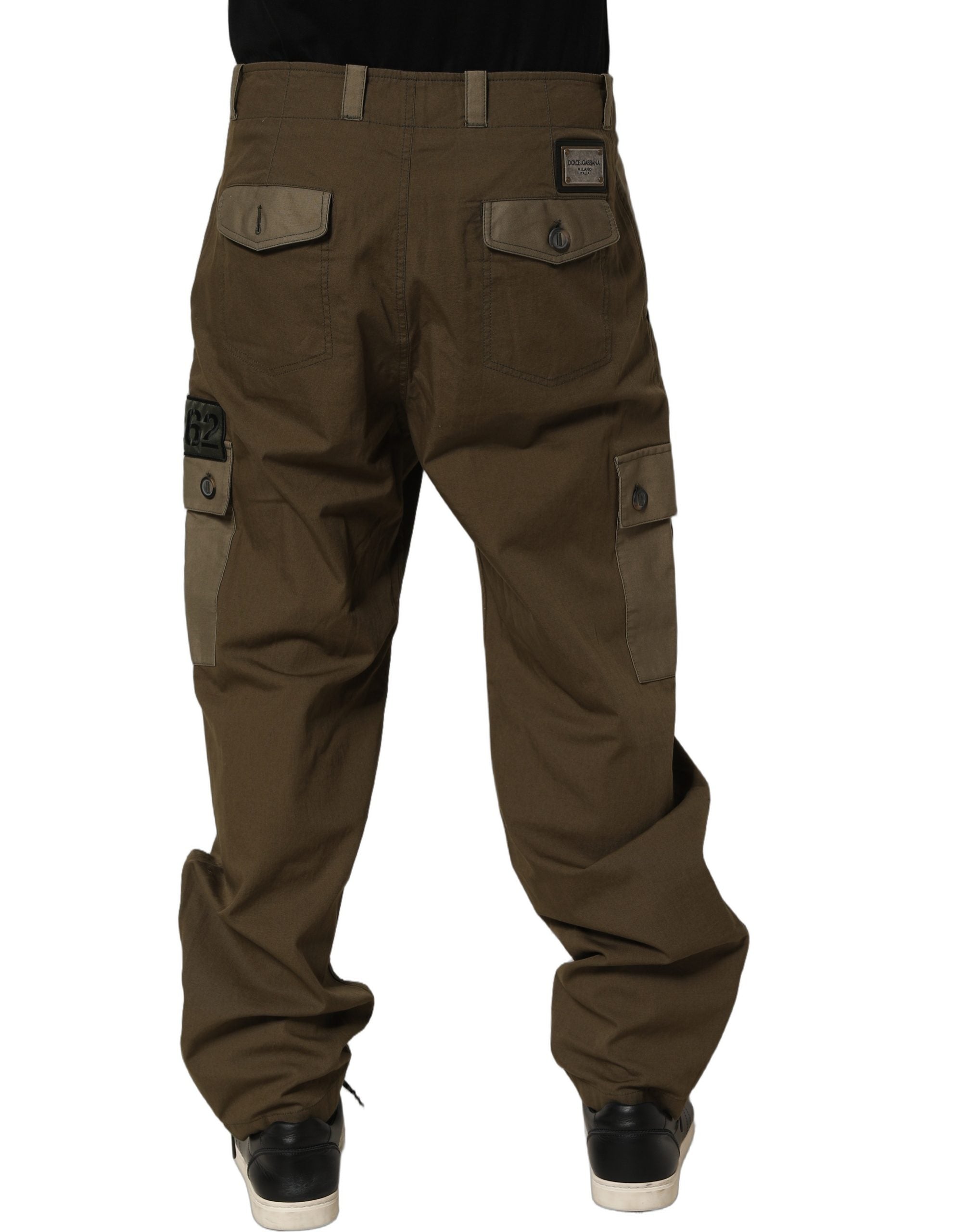 Dolce & Gabbana Braune Cargohose mit geradem Bein und mittlerer Leibhöhe