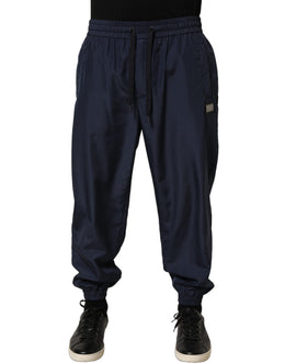 Dolce & Gabbana Dunkelblaue Jogginghose aus Polyester