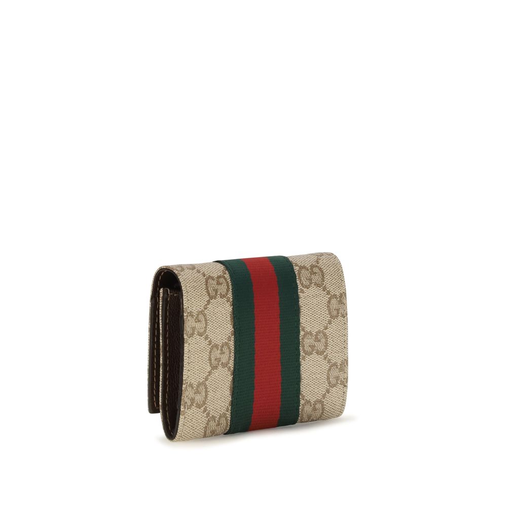 Gucci Beige Stoff-Portemonnaie