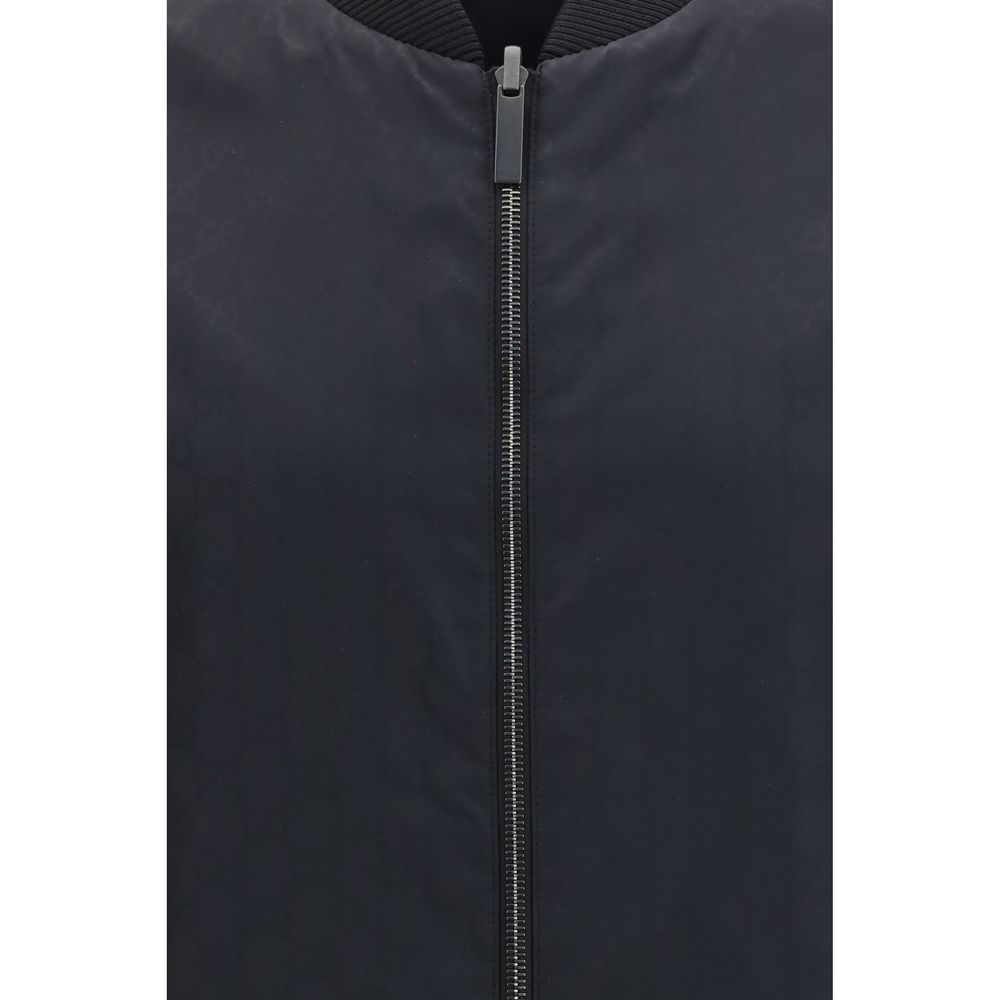 Gucci Schwarzer Bomber aus Polyamid