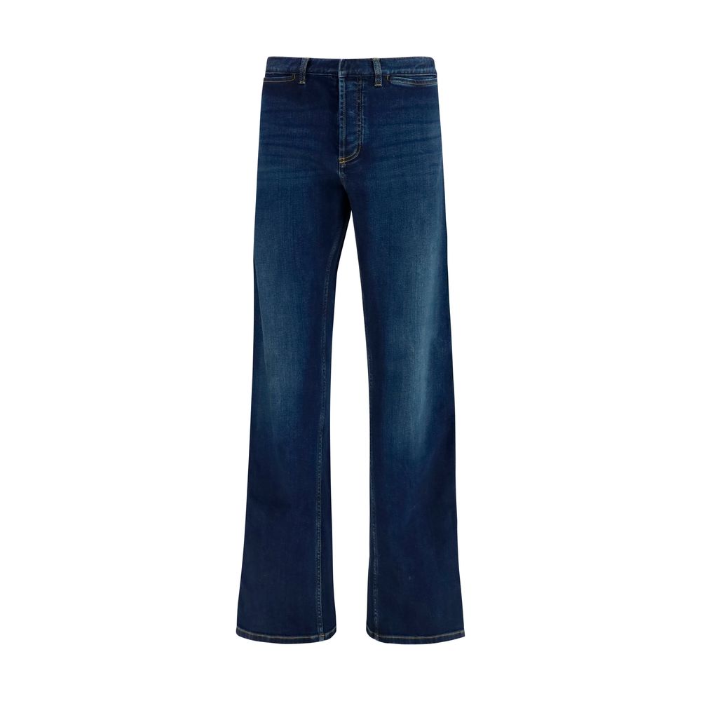 Gucci Blaue Baumwoll-Jeans mit ausgestelltem Bein