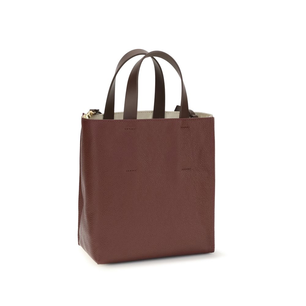 Marni Beige Kalbsleder Bos Taurus Schultertasche