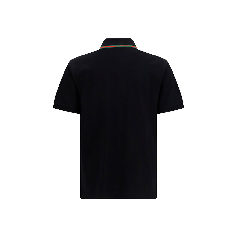 Gucci Schwarzes Baumwoll-Poloshirt